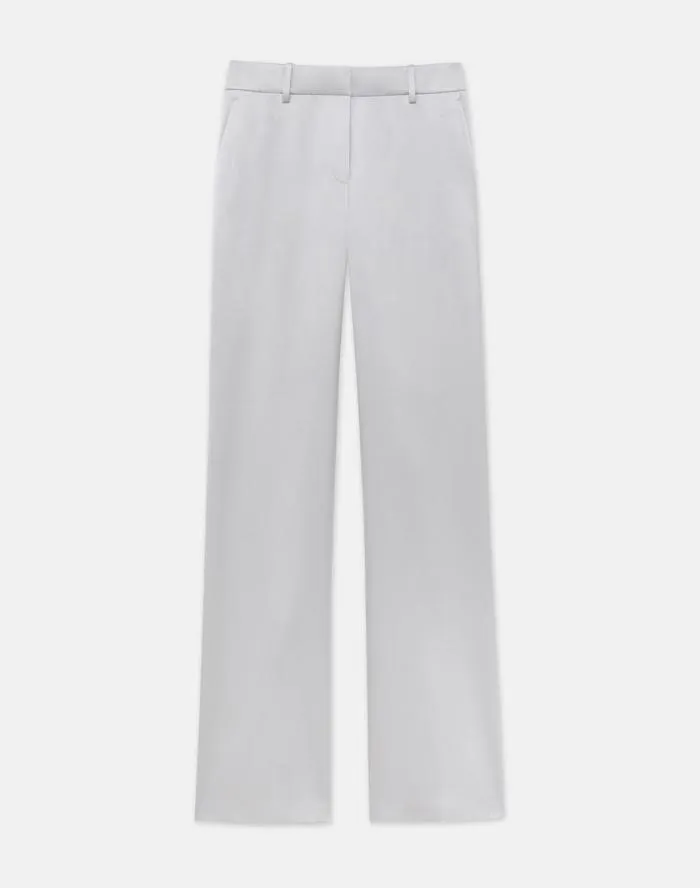 Ready To Wear Satin Sullivan Pant Pale Grey Lafayette 148 New York Pants and Shorts