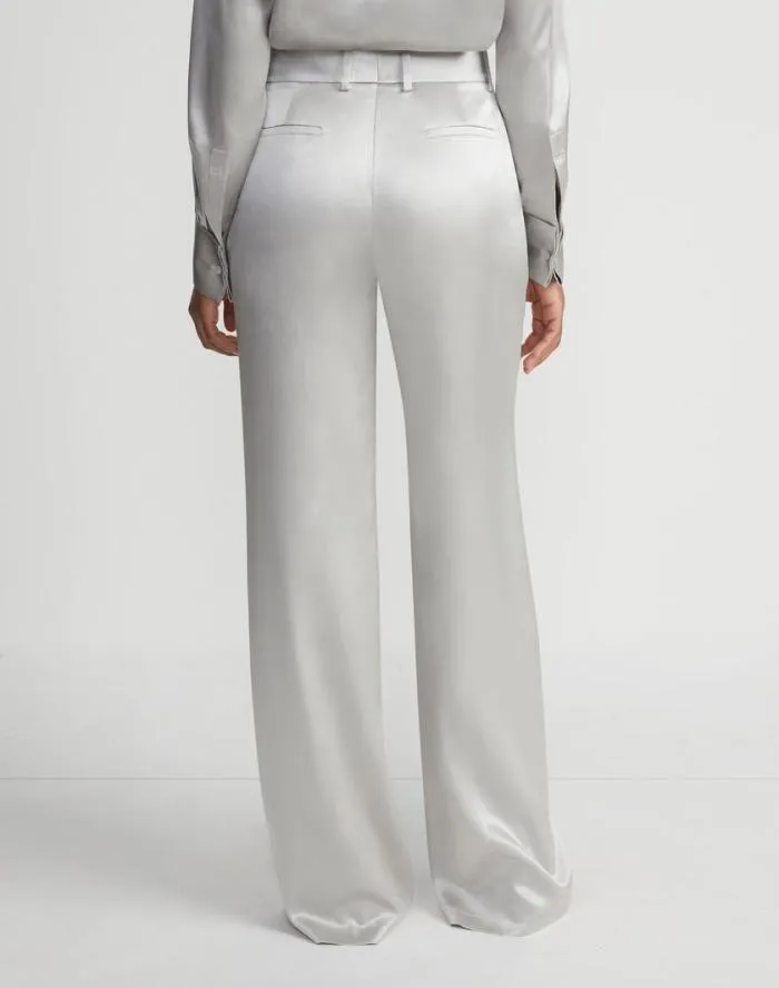 Ready To Wear Satin Sullivan Pant Pale Grey Lafayette 148 New York Pants and Shorts