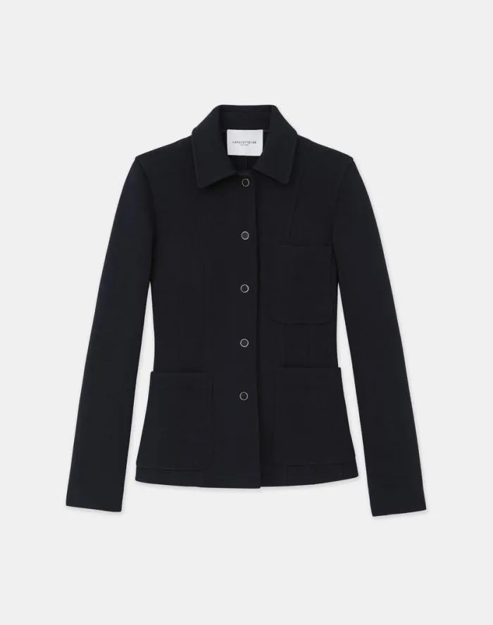 Ready To Wear Structured Wool Jersey Jacket Black Lafayette 148 New York Jackets and Blazers Ready To Wear Structured Wool Jersey Jacket Black Lafayette 148 New York Jackets and Blazers