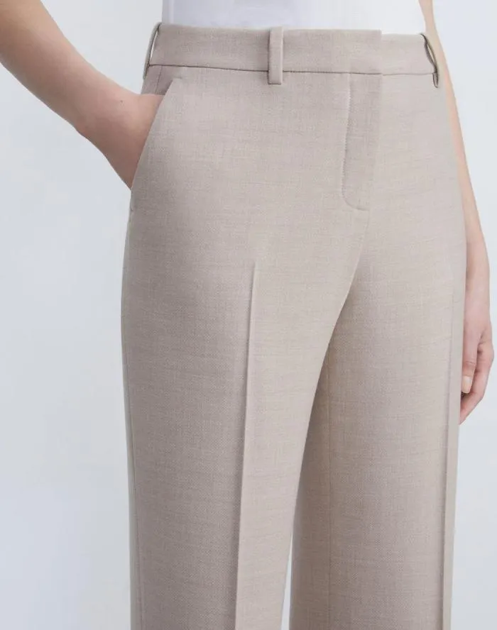 Ready To Wear Virgin Wool Gates Pant Grey Heather Lafayette 148 New York Pants and Shorts