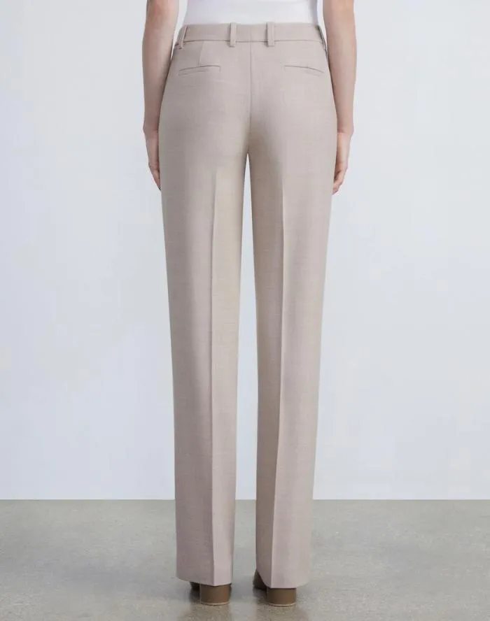 Ready To Wear Virgin Wool Gates Pant Grey Heather Lafayette 148 New York Pants and Shorts