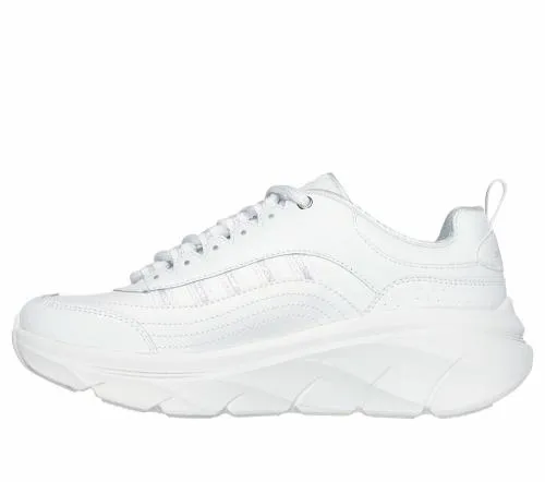 Relaxed Fit D039Lux Walker 20 8211 Golden Step White Silver Women SKECHERS Lace Up