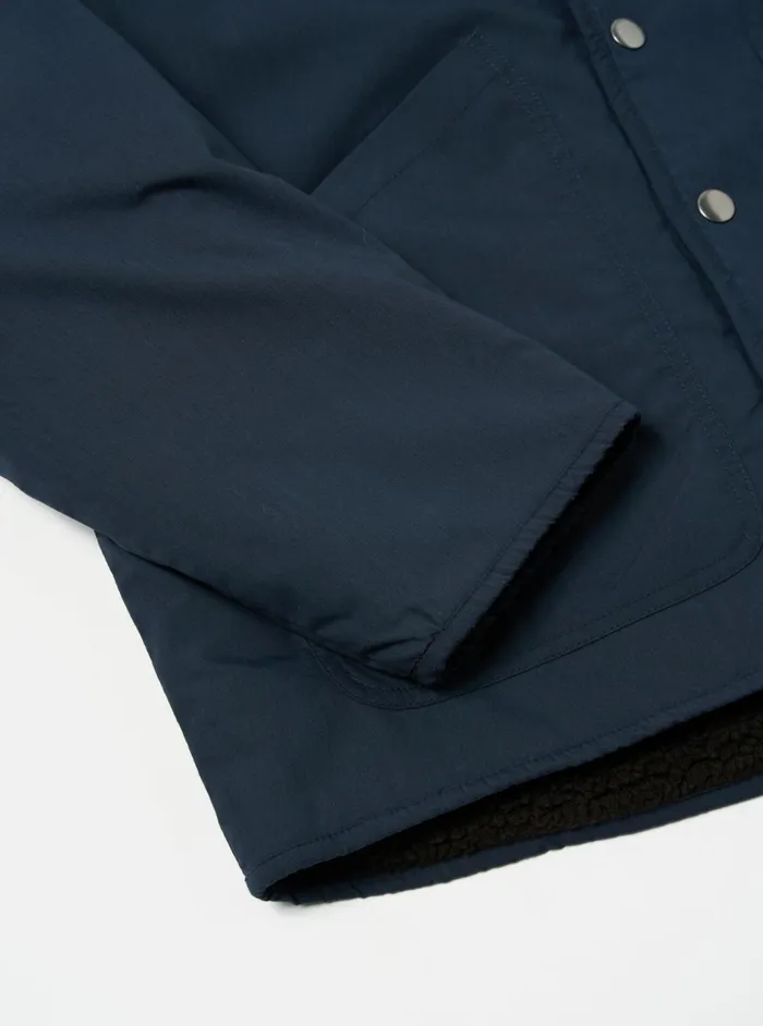 Reversible Simple Hooded Jacket In NavyBrown Recycled Men Universal Works Coats and Outerwear