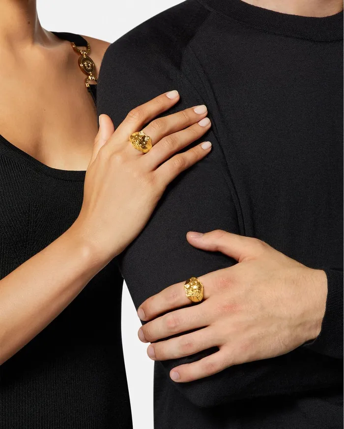 Rings WomenMen Versace La Medusa Ring Light Gold