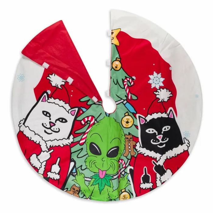 Ripndip Christmas Gang Tree Skirt Red Home Goods Ripndip Christmas Gang Tree Skirt Red Home Goods