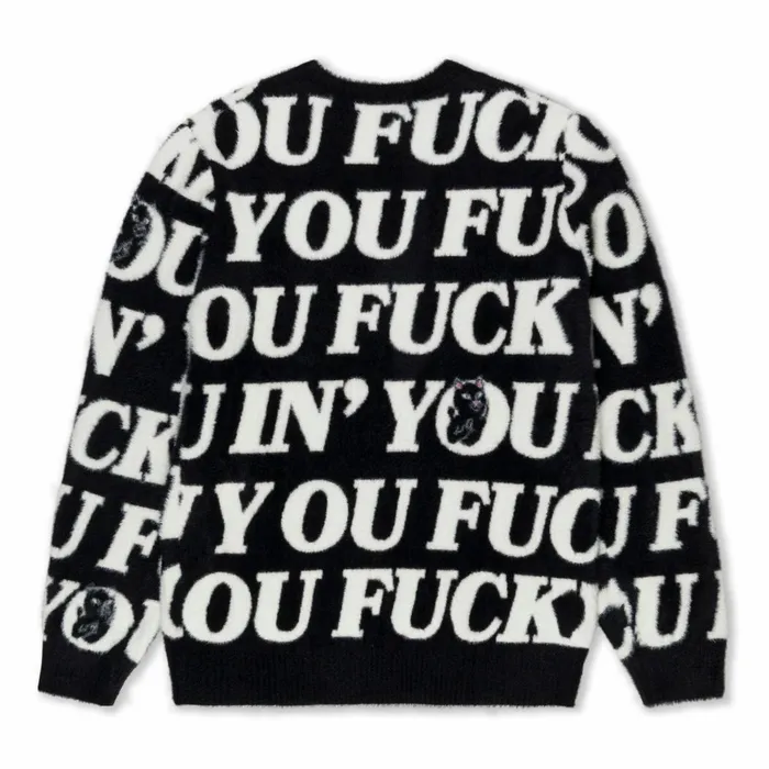 Ripndip Fuckin Fuck Mohair Sweater Black Knits Sweaters Ripndip Fuckin Fuck Mohair Sweater Black Knits Sweaters