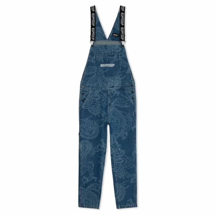 Ripndip Haku Denim Overalls Dark Wash Pants