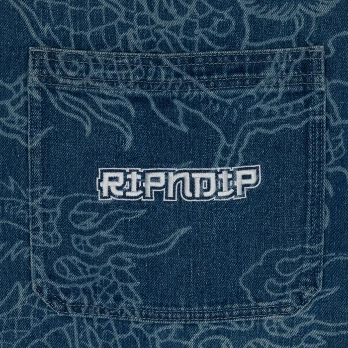 Ripndip Haku Denim Overalls Dark Wash Pants Ripndip Haku Denim Overalls Dark Wash Pants