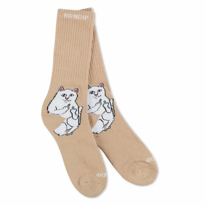 Ripndip Lord Nermal Socks Almond Shop Socks Ripndip Lord Nermal Socks Almond Shop Socks