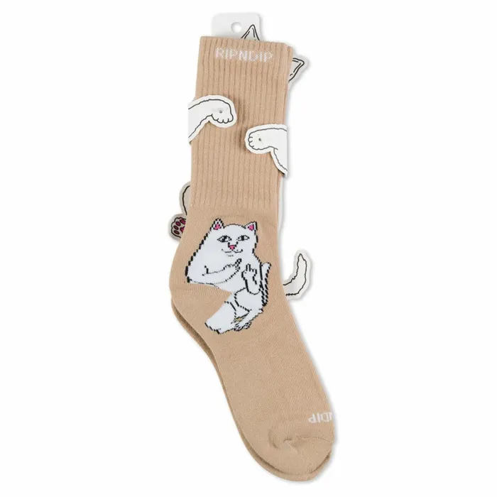 Ripndip Lord Nermal Socks Almond Shop Socks Ripndip Lord Nermal Socks Almond Shop Socks