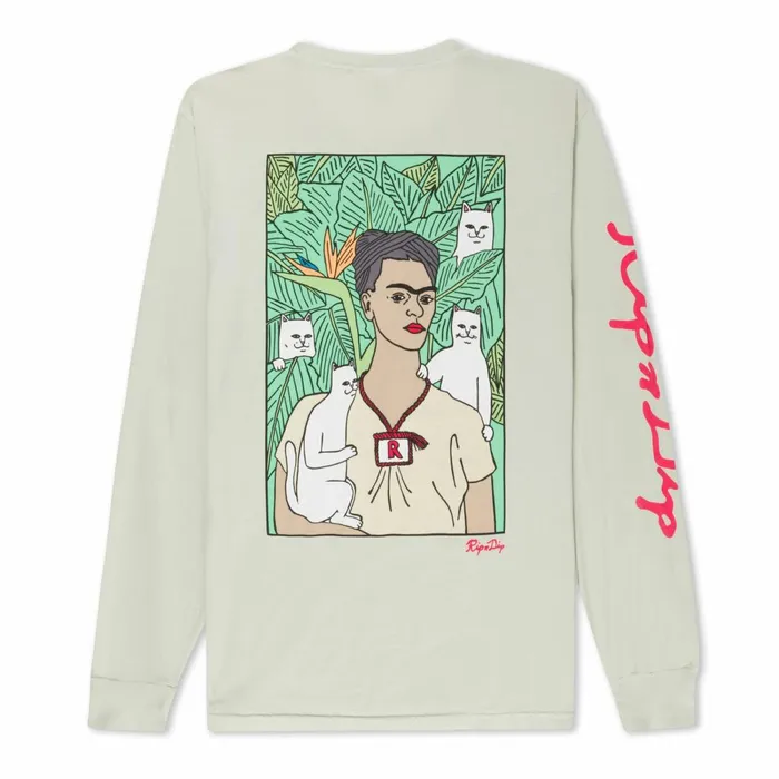 Ripndip Nermal Portrait Long Sleeve Sage Long Sleeve Tees