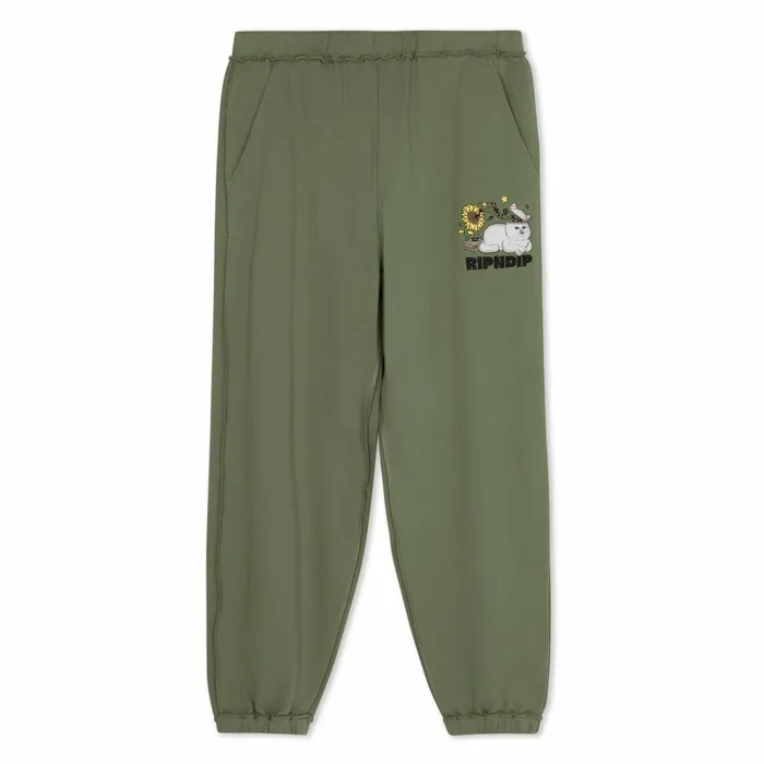 Ripndip No Music No Life Sweatpants Dusty Olive Pants
