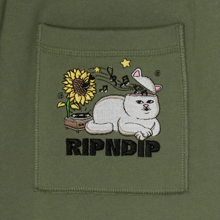 Ripndip No Music No Life Sweatpants Dusty Olive Pants Ripndip No Music No Life Sweatpants Dusty Olive Pants