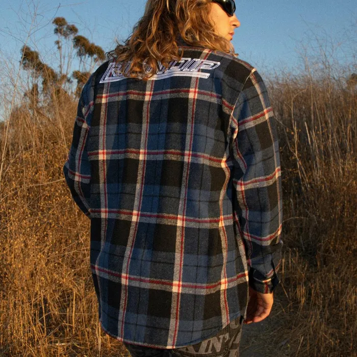 Ripndip Robo Button Up Flannel Navy Knits Sweaters Ripndip Robo Button Up Flannel Navy Knits Sweaters