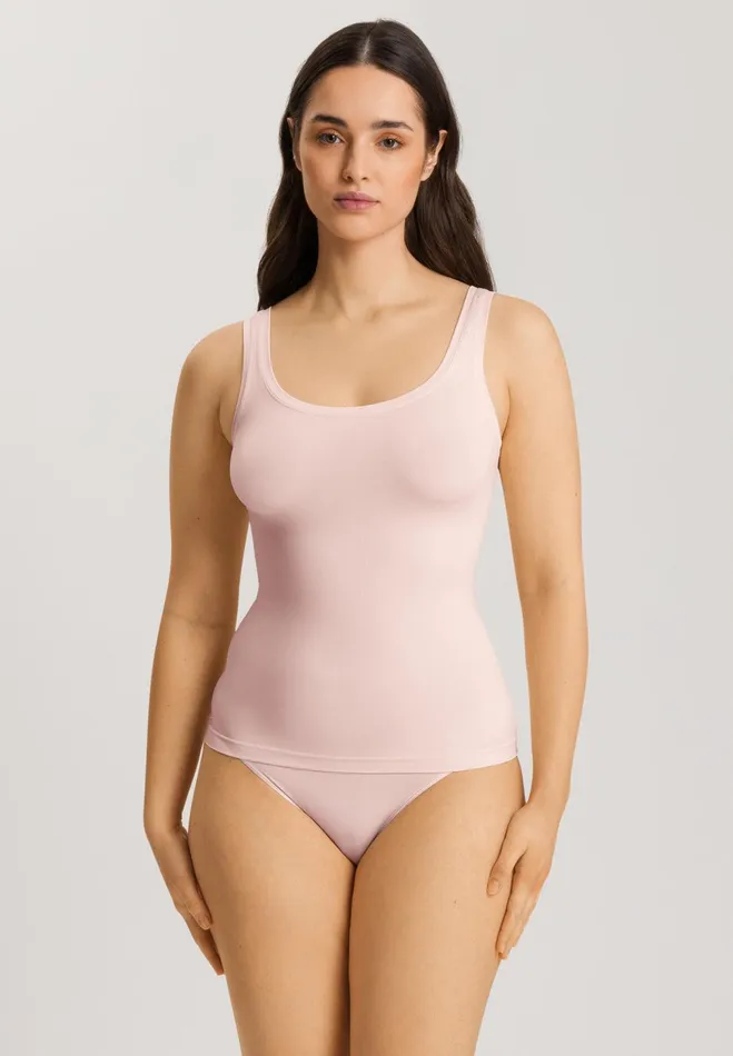 Round Neck Tank Top Rose Cream Women HANRO Tank Tops
