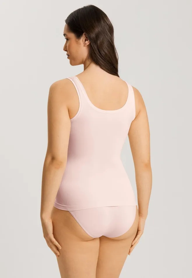 Round Neck Tank Top Rose Cream Women HANRO Tank Tops