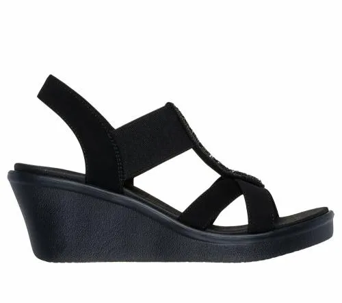 Rumble On 8211 Glammed Up Black Women SKECHERS Wedges