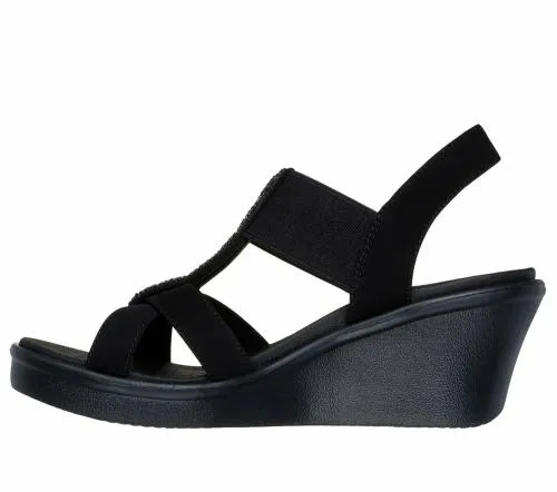 Rumble On 8211 Glammed Up Black Women SKECHERS Wedges