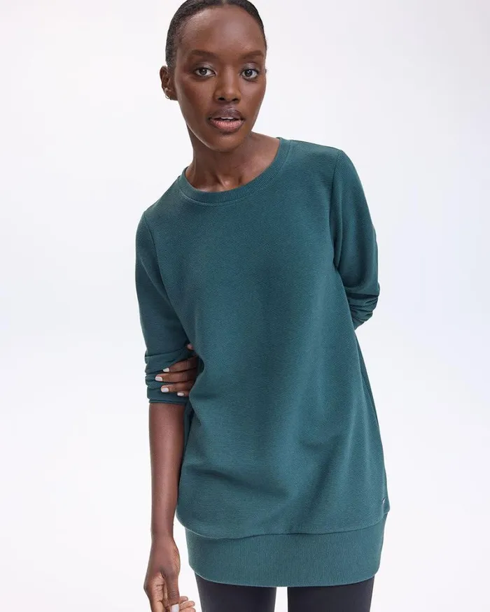 RWandCO Activewear LongSleeve CrewNeck OttomanKnit Tunic 8211 Hyba 124 Regular 124 Reitmans Outerlands Green 8211 Women RWandCO Activewear LongSleeve CrewNeck OttomanKnit Tunic 8211 Hyba 124 Regular 124 Reitmans Outerlands Green 8211 Women