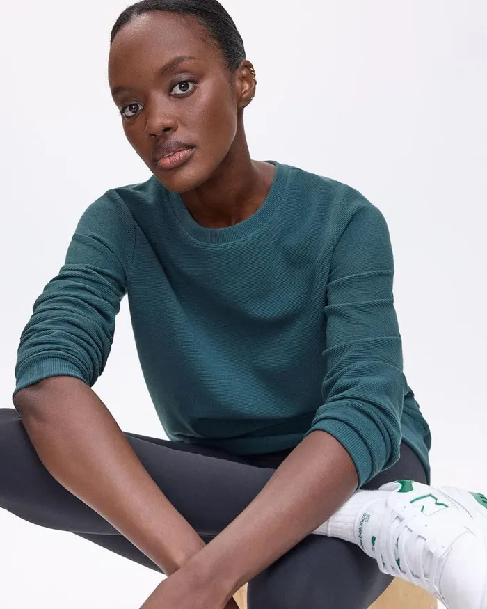 RWandCO Activewear LongSleeve CrewNeck OttomanKnit Tunic 8211 Hyba 124 Regular 124 Reitmans Outerlands Green 8211 Women RWandCO Activewear LongSleeve CrewNeck OttomanKnit Tunic 8211 Hyba 124 Regular 124 Reitmans Outerlands Green 8211 Women