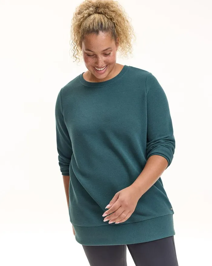 RWandCO Activewear LongSleeve CrewNeck OttomanKnit Tunic 8211 Hyba 124 Regular 124 Reitmans Outerlands Green 8211 Women RWandCO Activewear LongSleeve CrewNeck OttomanKnit Tunic 8211 Hyba 124 Regular 124 Reitmans Outerlands Green 8211 Women