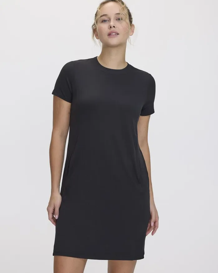 RWandCO Activewear ShortSleeve TShirt Dress 8211 DryLux R Hyba 124 Regular 124 Reitmans Black 8211 Women