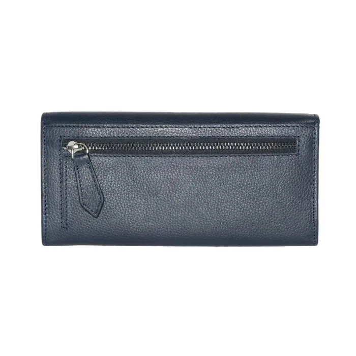 RWandCO Bags Club Rochelier Ladies039 Leather Clutch Wallet With Gusset Pocket Dark Blue 8211 Women RWandCO Bags Club Rochelier Ladies039 Leather Clutch Wallet With Gusset Pocket Dark Blue 8211 Women