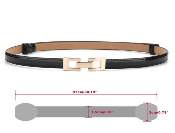 RWandCO Belts Allegra K Adjustable Thin High Waist Belt Square Buckle Blacksquare Buckle 8211 Women RWandCO Belts Allegra K Adjustable Thin High Waist Belt Square Buckle Blacksquare Buckle 8211 Women