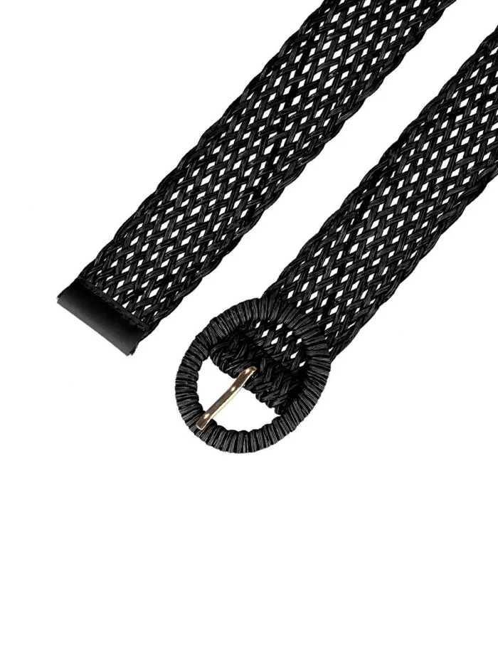 RWandCO Belts Allegra K Round Metal Buckle Skinny Waist Belt Black 8211 Women RWandCO Belts Allegra K Round Metal Buckle Skinny Waist Belt Black 8211 Women