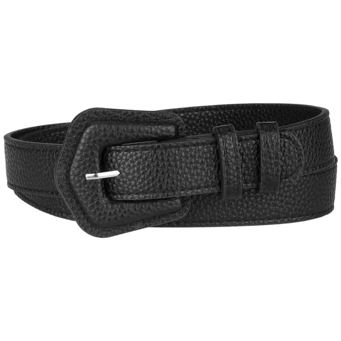 RWandCO Belts Allegra K Skinny Waist Belt Chunky Buckle Black 8211 Women