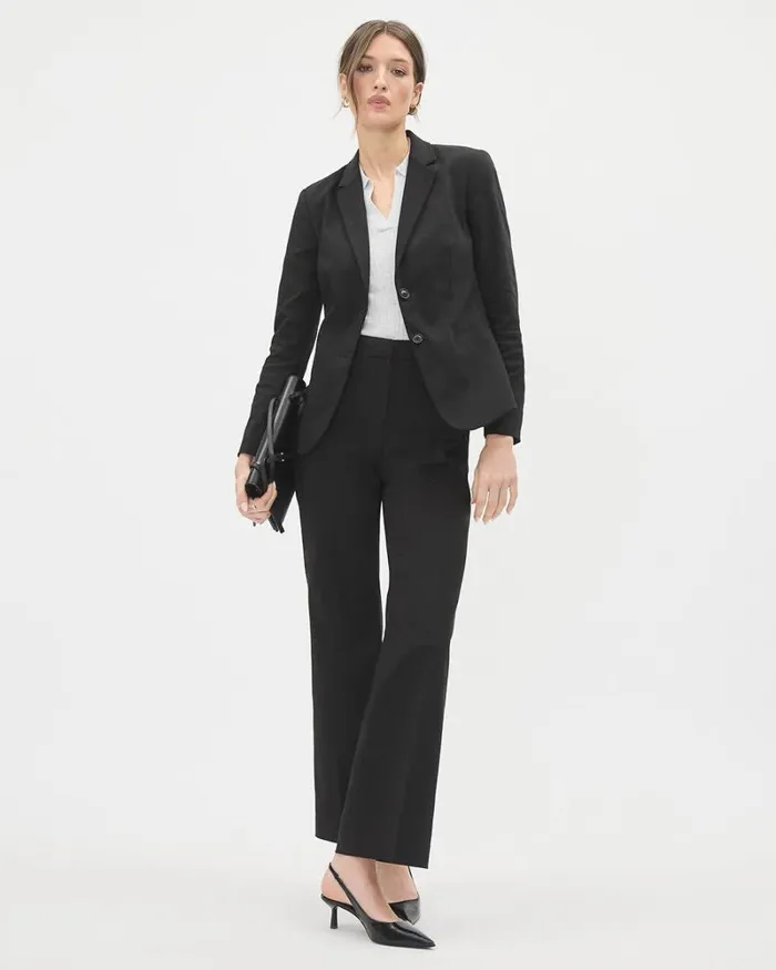 RWandCO Blazers Limitless Black TwoButton Short Fitted Blazer Black 8211 Women RWandCO Blazers Limitless Black TwoButton Short Fitted Blazer Black 8211 Women