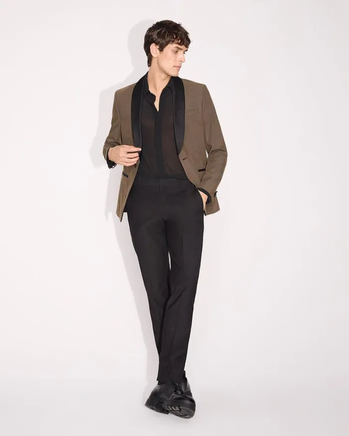 RWandCO Blazers SlimFit Bronze Tuxedo Blazer Whisky Bronze 8211 Men