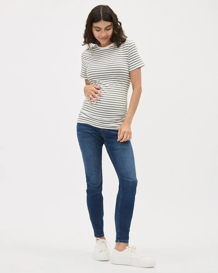 RWandCO Bottoms Natalie Jegging 8211 Thyme Maternity Medium Denim 8211 Women
