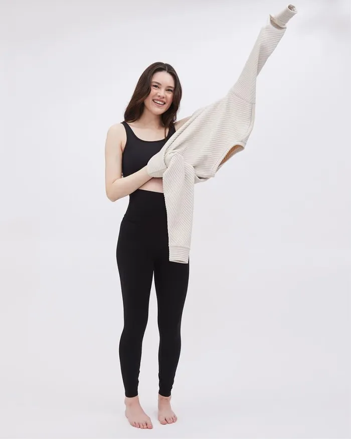 RWandCO Bottoms OverTheBelly Band Cotton Spandex Legging 8211 Thyme Maternity Black 8211 Women RWandCO Bottoms OverTheBelly Band Cotton Spandex Legging 8211 Thyme Maternity Black 8211 Women