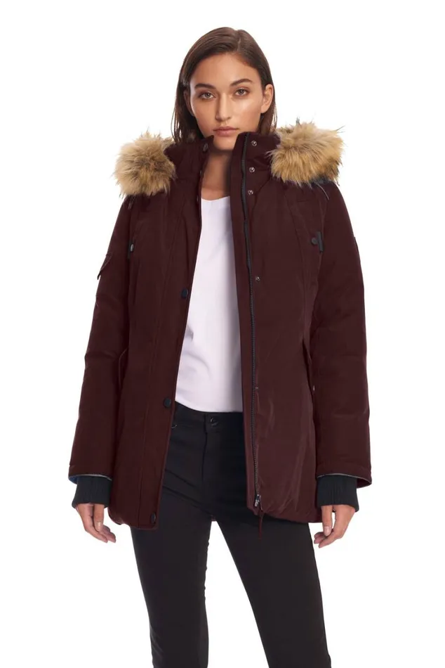 RWandCO Coats and Jackets Alpine North Women039s 8211 GLACIER Vegan Down Recycled Parka Winter Jacket Dark Purple 8211 Women