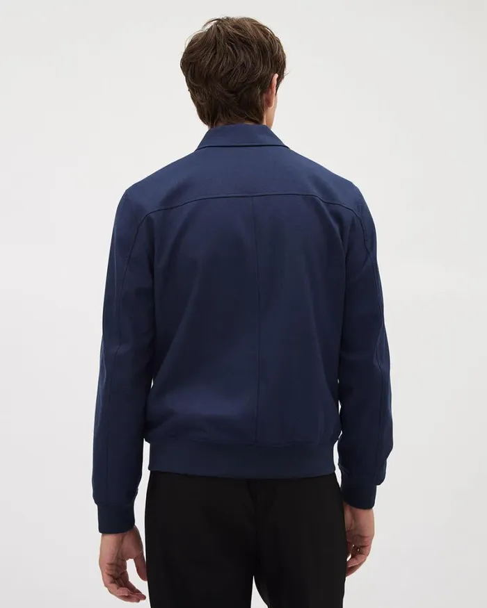 RWandCO Coats and Jackets Brushed Twill Bomber Jacket With Shirt Collar Navy 8211 Men RWandCO Coats and Jackets Brushed Twill Bomber Jacket With Shirt Collar Navy 8211 Men
