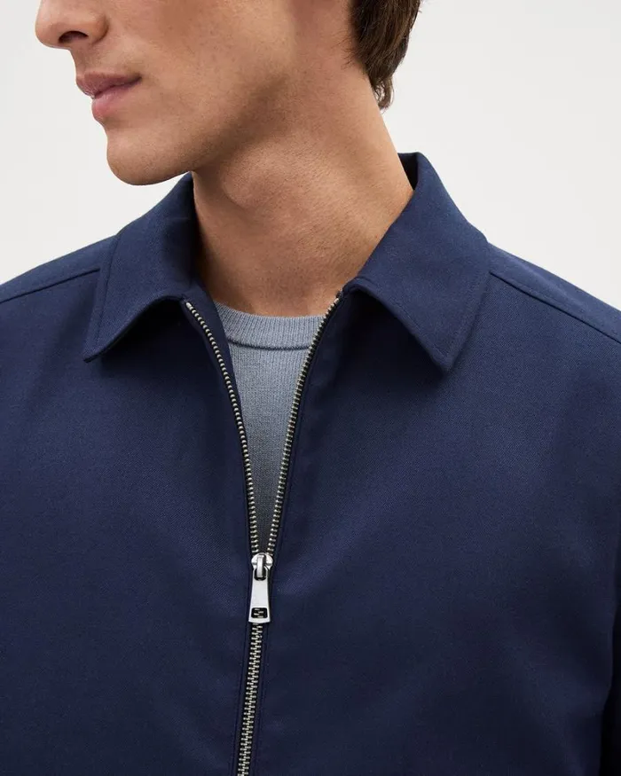 RWandCO Coats and Jackets Brushed Twill Bomber Jacket With Shirt Collar Navy 8211 Men RWandCO Coats and Jackets Brushed Twill Bomber Jacket With Shirt Collar Navy 8211 Men