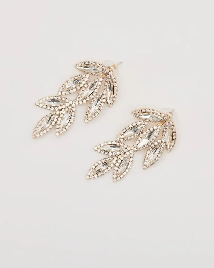 RWandCO Earrings Earrings With Crystal Pendants Gold 8211 Women