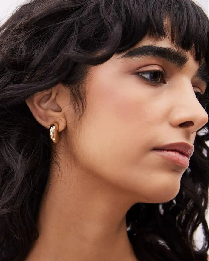 RWandCO Earrings Puff Earrings Gold 8211 Women