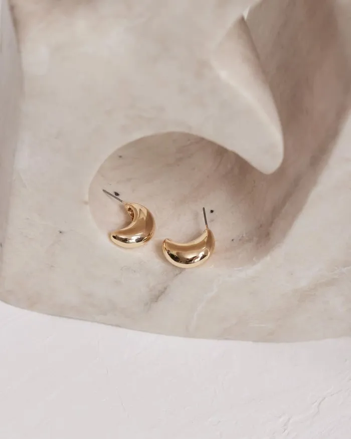 RWandCO Earrings Puff Earrings Gold 8211 Women