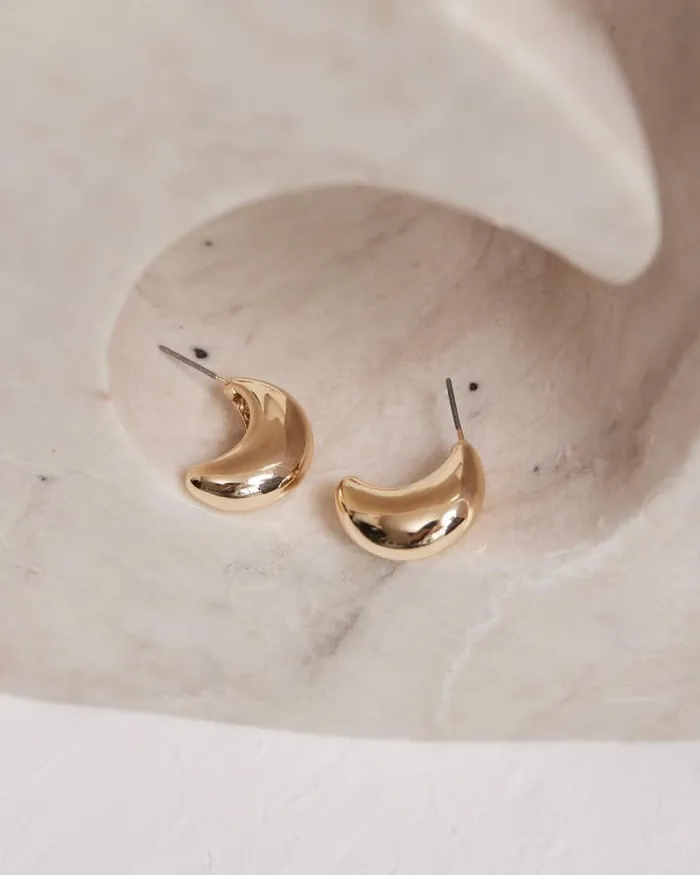 RWandCO Earrings Puff Earrings Gold 8211 Women