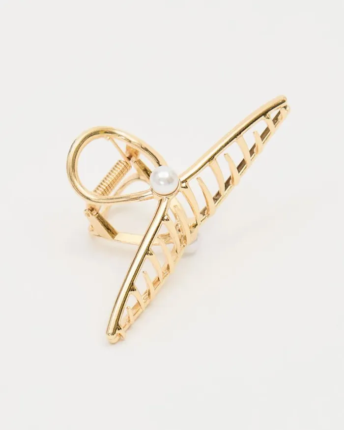 RWandCO Hair Accessories Metal Hair Gripper With Pearl Gold 8211 Women
