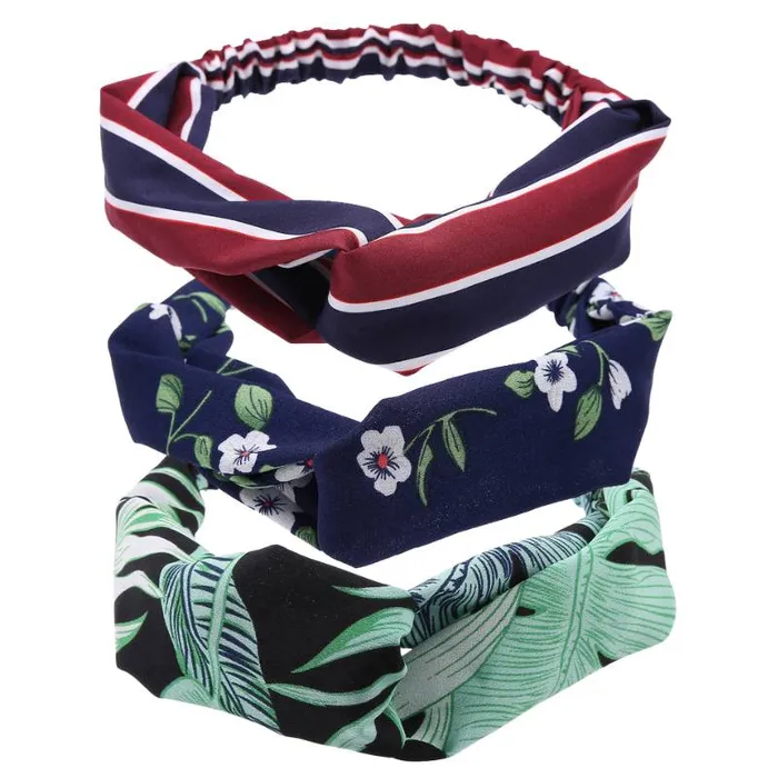 RWandCO Hair Accessories Set Of 3 8211 Navy and Dainty Floral Twisted Headband 8211 Don039t AsK Multicolor 8211 Women RWandCO Hair Accessories Set Of 3 8211 Navy and Dainty Floral Twisted Headband 8211 Don039t AsK Multicolor 8211 Women