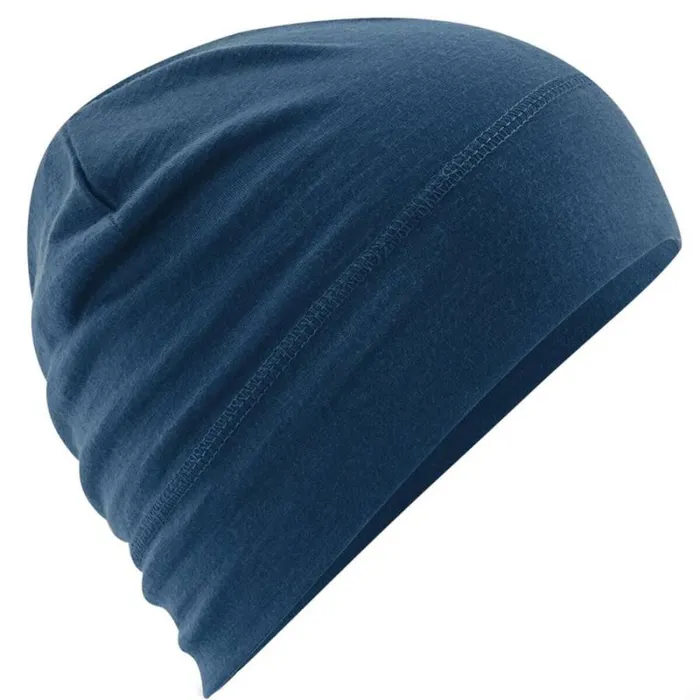 RWandCO Hats Gloves and Scarves Beechfield 8211 Unisex Adult Merino Wool Beanie Medium Blue 8211 Men
