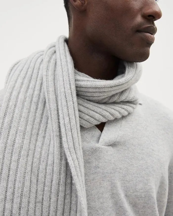 RWandCO Hats Gloves and Scarves CashmereBlend Scarf Grey 8211 Men RWandCO Hats Gloves and Scarves CashmereBlend Scarf Grey 8211 Men