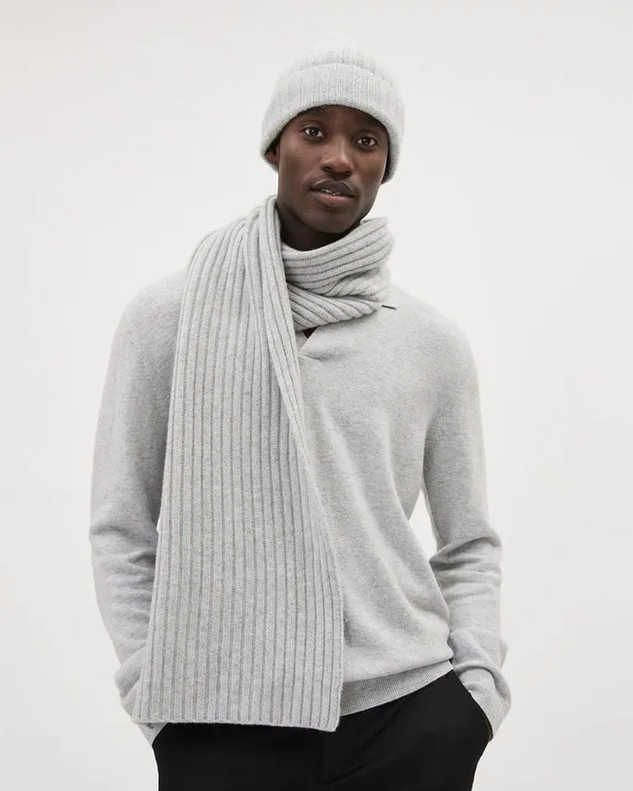 RWandCO Hats Gloves and Scarves CashmereBlend Scarf Grey 8211 Men RWandCO Hats Gloves and Scarves CashmereBlend Scarf Grey 8211 Men
