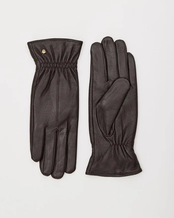 RWandCO Hats Gloves and Scarves Leather Gloves Brown 8211 Women