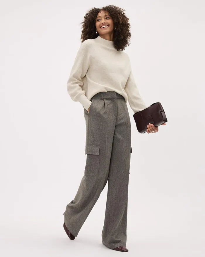 RWandCO HighRise HighRise WideLeg Plaid Cargo Pant Black And Brown Pvl Multi 8211 Women RWandCO HighRise HighRise WideLeg Plaid Cargo Pant Black And Brown Pvl Multi 8211 Women