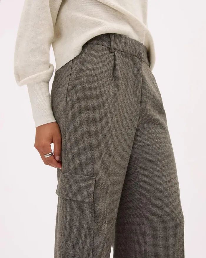 RWandCO HighRise HighRise WideLeg Plaid Cargo Pant Black And Brown Pvl Multi 8211 Women RWandCO HighRise HighRise WideLeg Plaid Cargo Pant Black And Brown Pvl Multi 8211 Women
