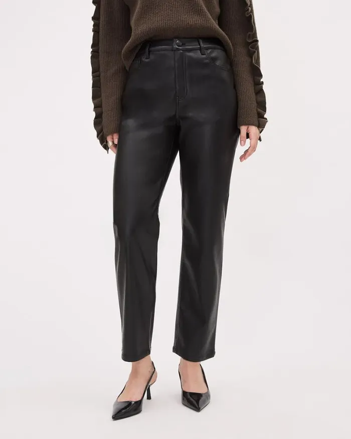 RWandCO HighRise StraightLeg HighRise Faux Leather Pant Black 8211 Women RWandCO HighRise StraightLeg HighRise Faux Leather Pant Black 8211 Women